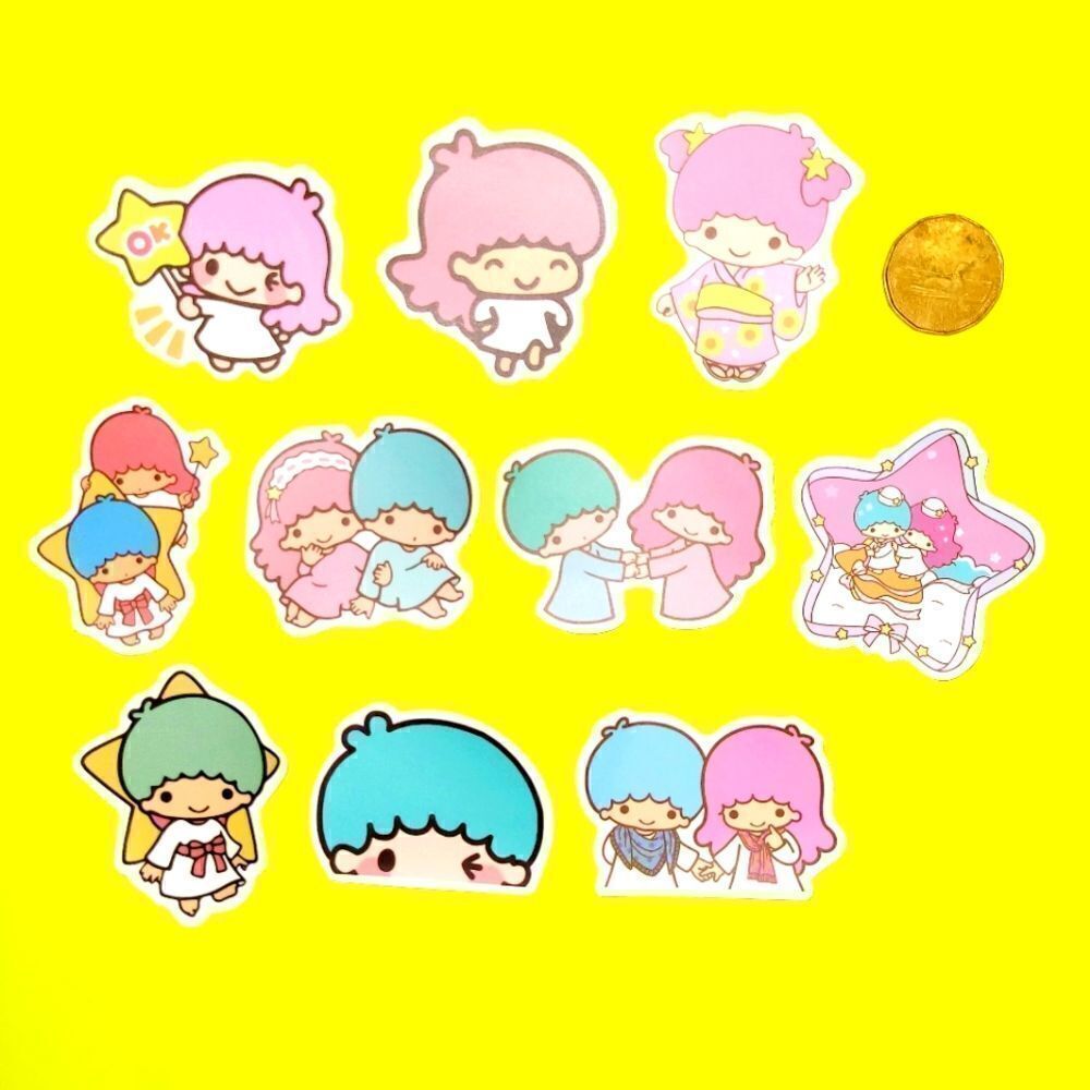 3/$20 Brand New 10x Sanrio Little Twin Stars Waterproof Stickers #3
